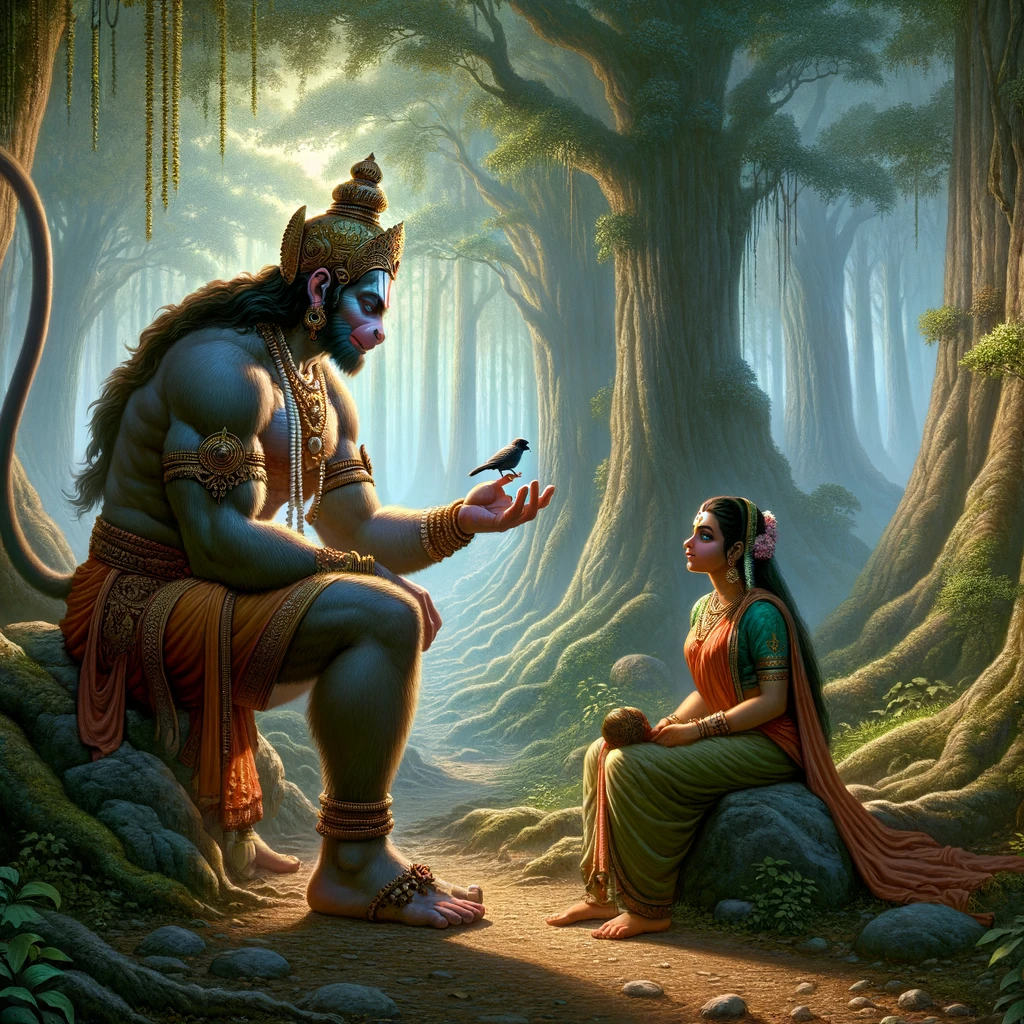 Sita Gives Hanuman a Token